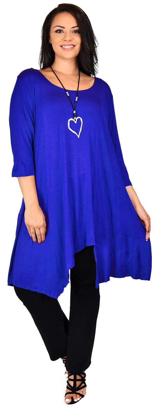 Plus Size Tunic, Full figured tunic, Summer Tunic,  Asymmetrical Tunic, Long Tunic, Designer Tunic, Women Tunic