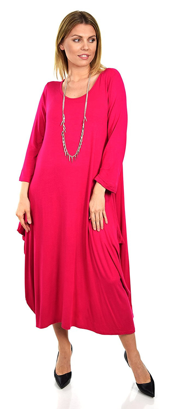 Lagenlook Plus Size Summer Dress Quirky Loose Fitting