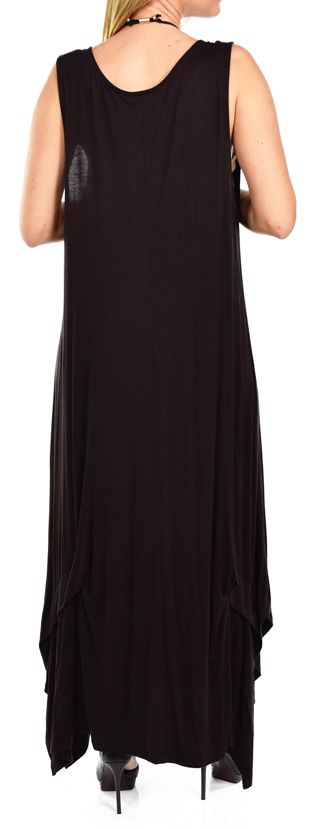 Sleeveless Loose Fitting Maxi Summer Dress in Plus Sizes