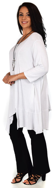Plus Size Tunic, Full figured tunic, Summer Tunic,  Asymmetrical Tunic, Long Tunic, Designer Tunic, Women Tunic