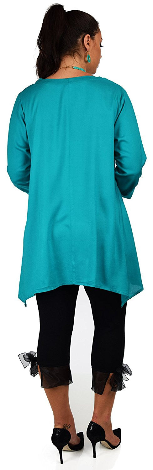 Artsy Tunic, Lagenlook Tunic,  Asymmetrical Tunic, Plus size clothing , Plus size tunic, Tunic with 3 Pockets . Size L/XL- 1XL/2XL- 3XL/4XL