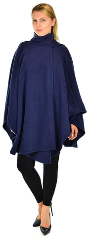 Dare2bStylish Women Poncho Style Fleece Cover Up with Muffler
