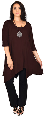 Plus Size Tunic, Full figured tunic, Summer Tunic,  Asymmetrical Tunic, Long Tunic, Designer Tunic, Women Tunic