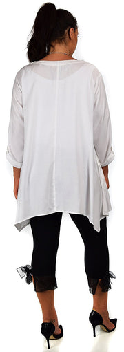 Artsy Tunic, Lagenlook Tunic,  Asymmetrical Tunic, Plus size clothing , Plus size tunic, Tunic with 3 Pockets . Size L/XL- 1XL/2XL- 3XL/4XL