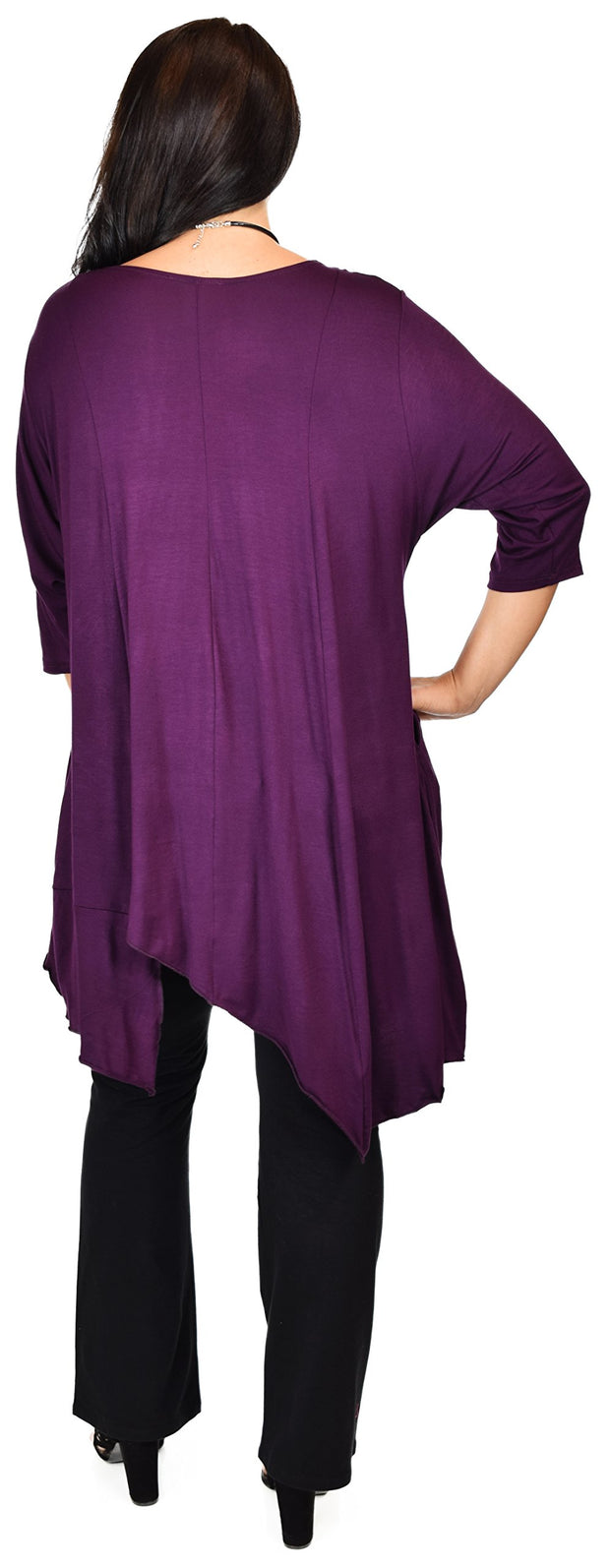 Plus Size Tunic, Full figured tunic, Summer Tunic,  Asymmetrical Tunic, Long Tunic, Designer Tunic, Women Tunic