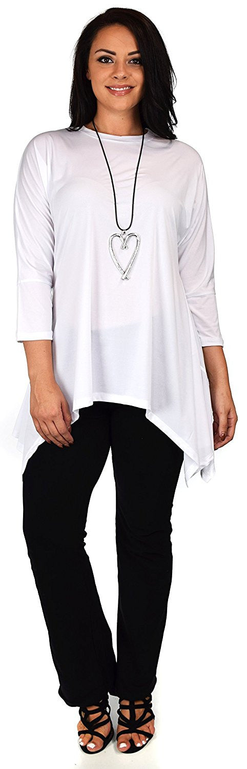 Summer Asymmetrical Fishtail Swing Tunic Shirt Top