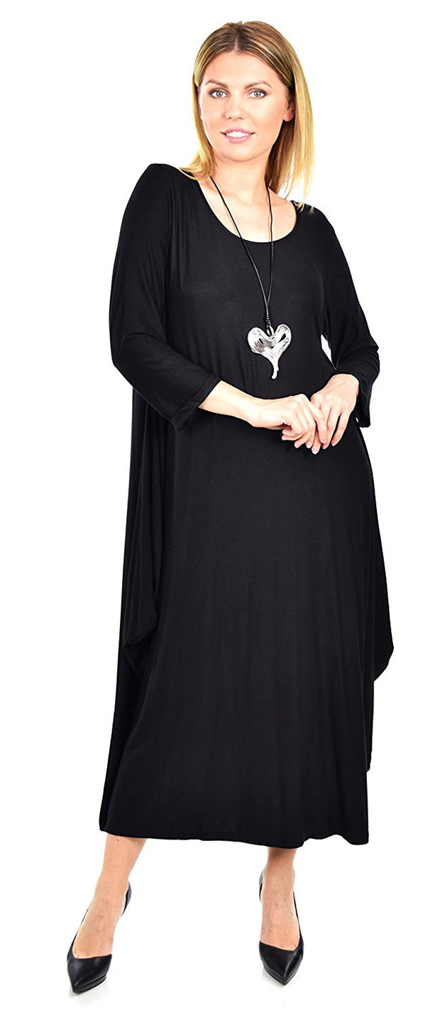 Lagenlook Plus Size Summer Dress Quirky Loose Fitting
