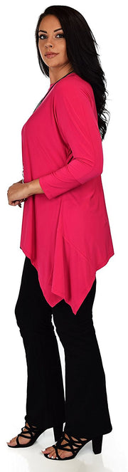 Summer Asymmetrical Fishtail Swing Tunic Shirt Top