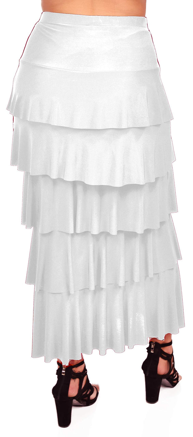 Boho Waterfall Tiered Layered Maxi Skirt | Reg & Plus Sizes