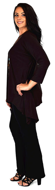 Summer Asymmetrical Fishtail Swing Tunic Shirt Top