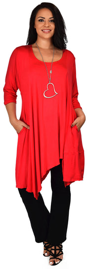 Plus Size Tunic, Full figured tunic, Summer Tunic,  Asymmetrical Tunic, Long Tunic, Designer Tunic, Women Tunic