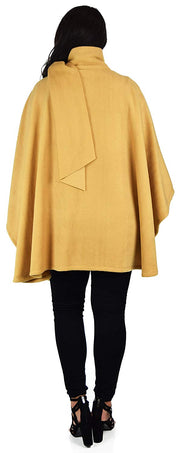 Dare2bStylish Women Poncho Style Fleece Cover Up with Muffler