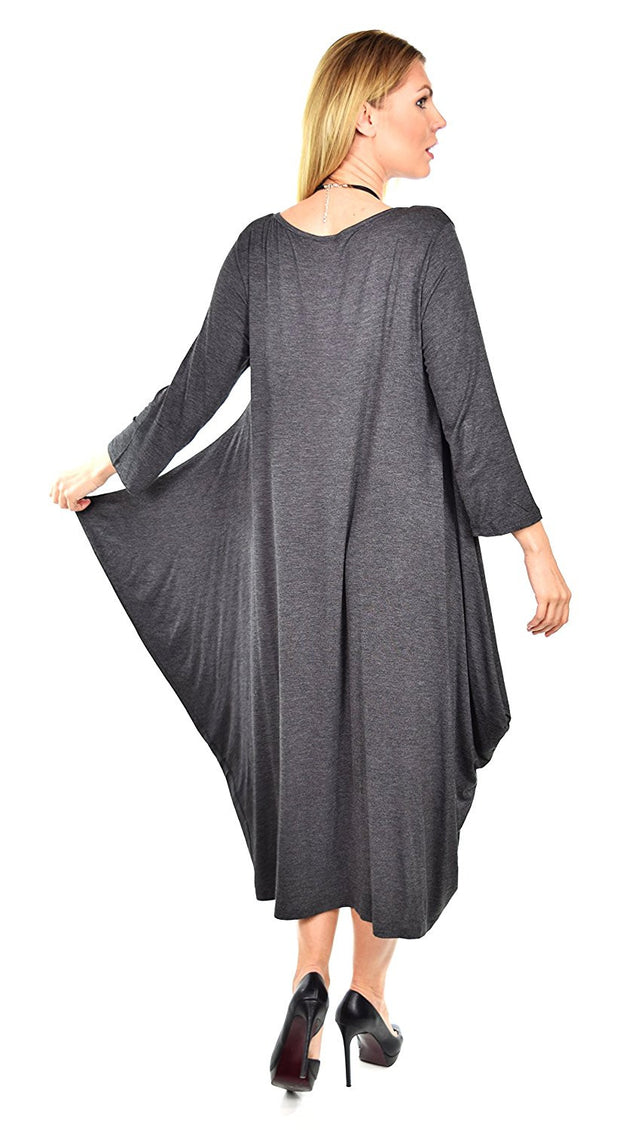 Lagenlook Plus Size Summer Dress Quirky Loose Fitting