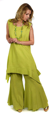 Dare2bStylish Women 2 Piece Summer Top & Flared Pants Set Outfit in Plus Sizes