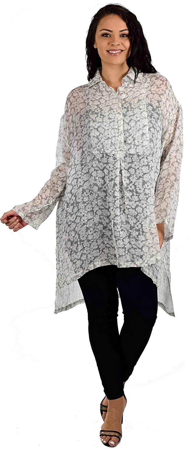 Plus size 2024 gauze tops