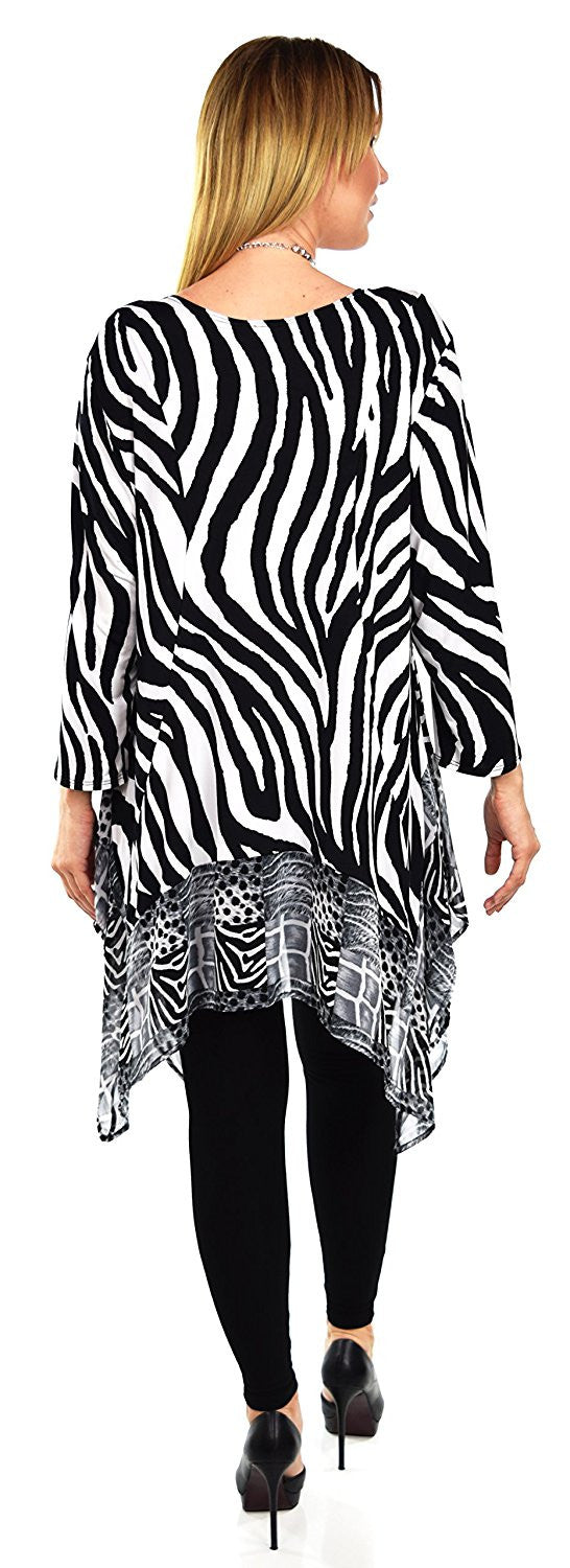 Dare2bStylish Tunic, Women Tunic, Zebra Print Tunic  Zebra print Top in Plus Size Tunic