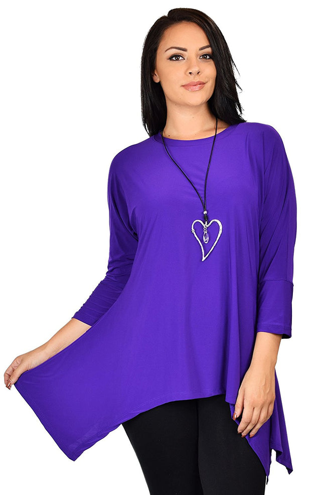 Summer Asymmetrical Fishtail Swing Tunic Shirt Top