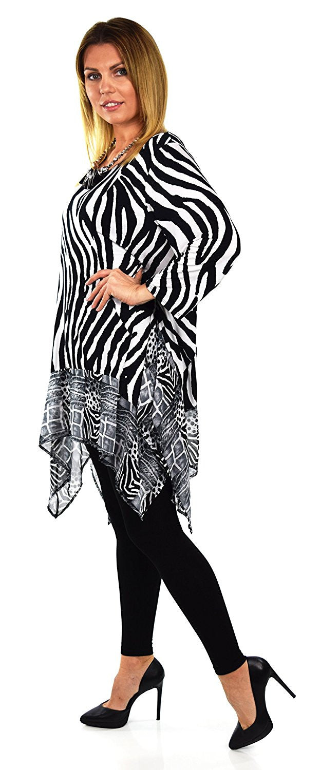 Dare2bStylish Tunic, Women Tunic, Zebra Print Tunic  Zebra print Top in Plus Size Tunic