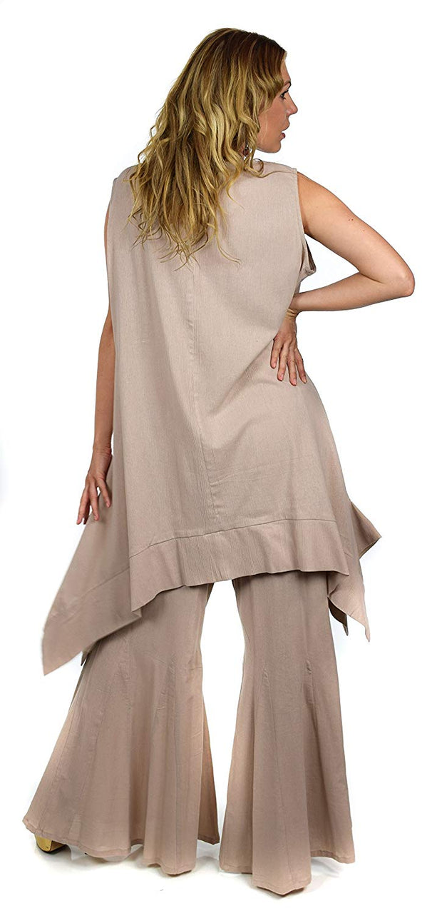 Dare2bStylish Women 2 Piece Summer Top & Flared Pants Set Outfit in Plus Sizes