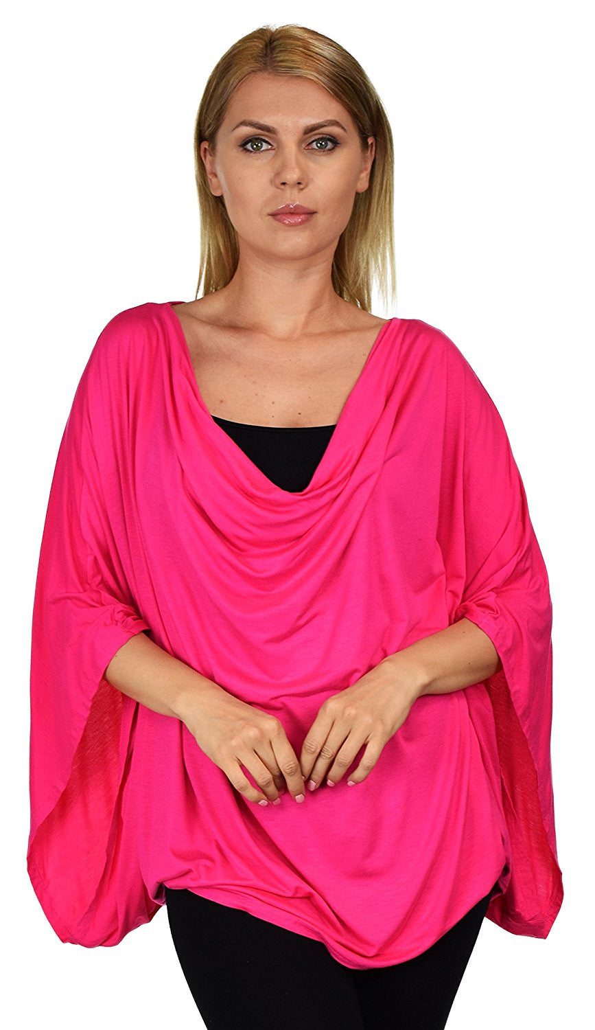 Plus Size Poncho Top, Summer Tunic, Oversize Tunic, Women Blouse Top | Poncho Style Cover Up