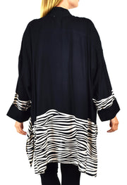 ComfyPlus, Plus Size Shirt, Oversize Shirt, Chiffon Shirt, Plus Size top, Designer Shirt, Zebra Print, Big Shirt,Plus size clothing
