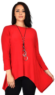 Summer Asymmetrical Fishtail Swing Tunic Shirt Top