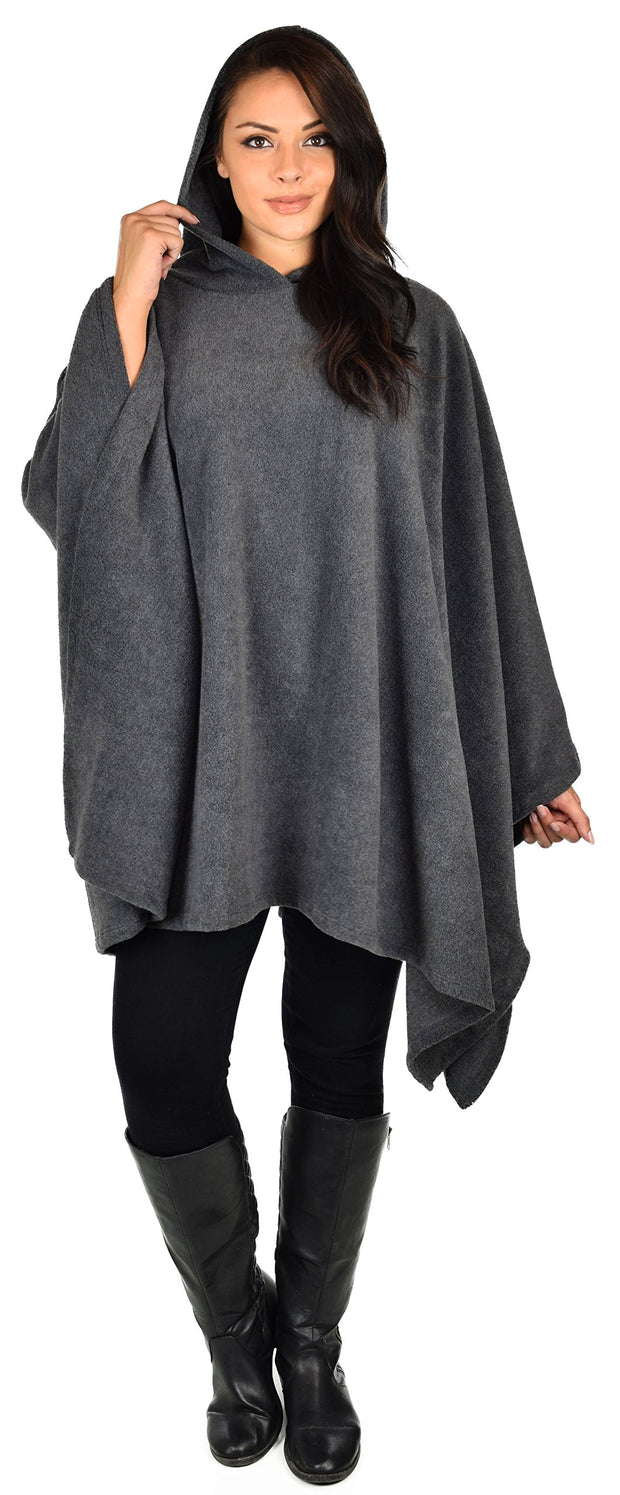 Dare2bStylish Women Poncho Style Hoodie Sweater Fleece Cover Up for Cold Weather