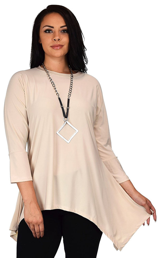 Summer Asymmetrical Fishtail Swing Tunic Shirt Top