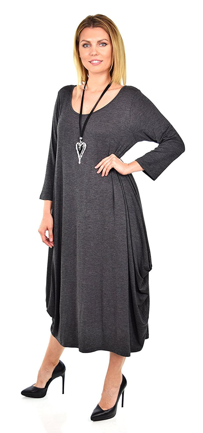 Lagenlook Plus Size Summer Dress Quirky Loose Fitting