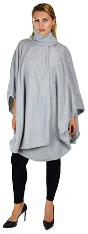 Dare2bStylish Women Poncho Style Fleece Cover Up with Muffler