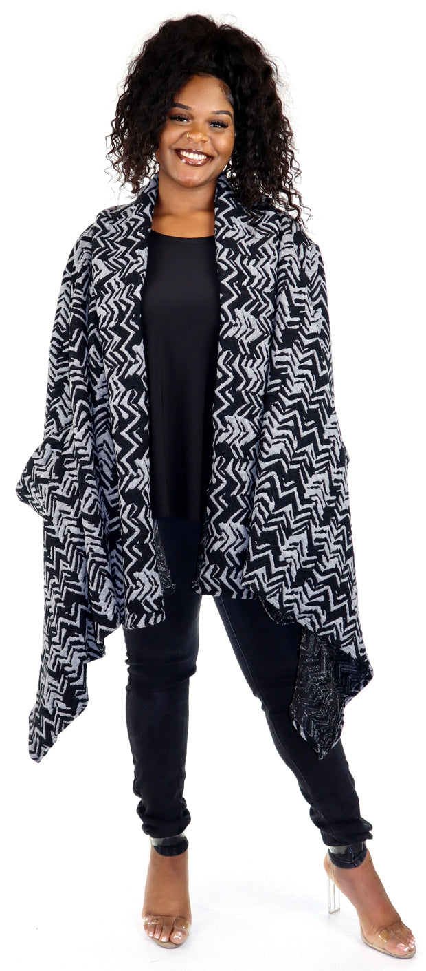 Made in USA, Ultimate Travelers Jacket, Plus Size Jacket, Jacqaurd Duster, Chevron  print Jacket, Jacquard Coat, Winter jacket, winter coat.
