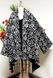 Made in USA, Ultimate Travelers Jacket, Plus Size Jacket, Jacqaurd Duster, Chevron  print Jacket, Jacquard Coat, Winter jacket, winter coat.