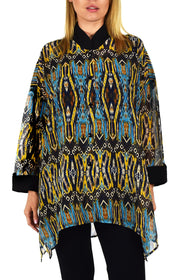 ComfyPlus, Plus Size Shirt, Oversize Shirt, Chiffon Shirt, Plus Size top, Designer Shirt, Zebra Print, Big Shirt,Plus size clothing