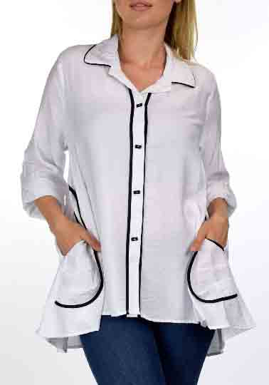 Stylish and Artsy Blouse, Designer Shirt, Plus size and Regular size lagenlook Shirt  from S to L.