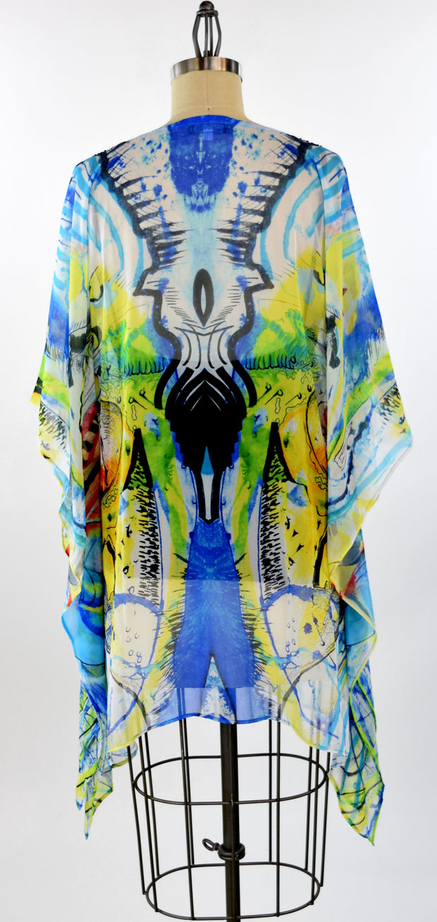 Embellished Kaftan,  Artsy Caftan, Gorgeous and Sensational Beaded Kaftan,  Chiffon Caftan,Plus Size Caftan Fits 1XL/2XL /3XL