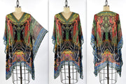 Embellished Kaftan,  Artsy Caftan, Gorgeous and Sensational Beaded Kaftan,  Chiffon Caftan,Plus Size Caftan Fits 1XL/2XL /3XL