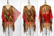 Embellished Kaftan,  Artsy Caftan, Gorgeous and Sensational Beaded Kaftan,  Chiffon Caftan,Plus Size Caftan Fits 1XL/2XL /3XL