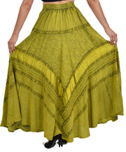 Artsy Skirt, Embroidered Skirt, Bohemian Skirt, Party Skirt, Hip Hop Skirt,  Comfy Skirt, Designer Skirt, Plus size Skirt, Stone wash Skirt