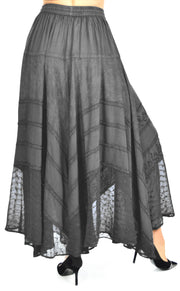 Artsy Skirt, Embroidered Skirt, Bohemian Skirt, Party Skirt, Hip Hop Skirt, Lace Skirt, Designer Skirt, Plus size Skirt, Stone wash Skirt