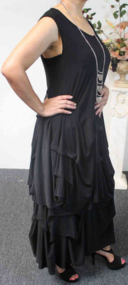 Arsty Skirt,  Designer Lagenlook Skirt, Plus size skirt ,  Gathered skirt ,  Front and back ticjed skirt, Midi Skirt, Addition to our Travel Line with side pockets